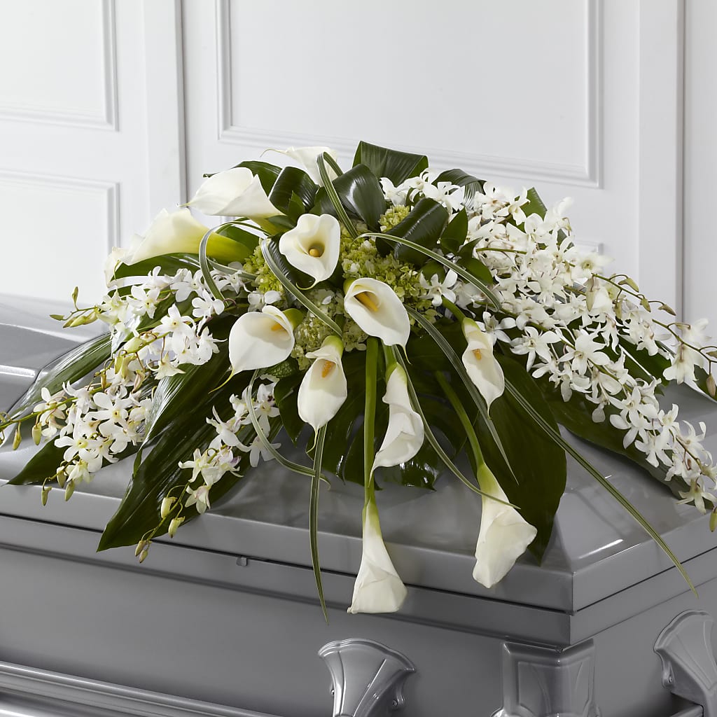 Angel Wings Casket Spray – KENDRA'S FLORAL KREATIONS, Indianapolis IN