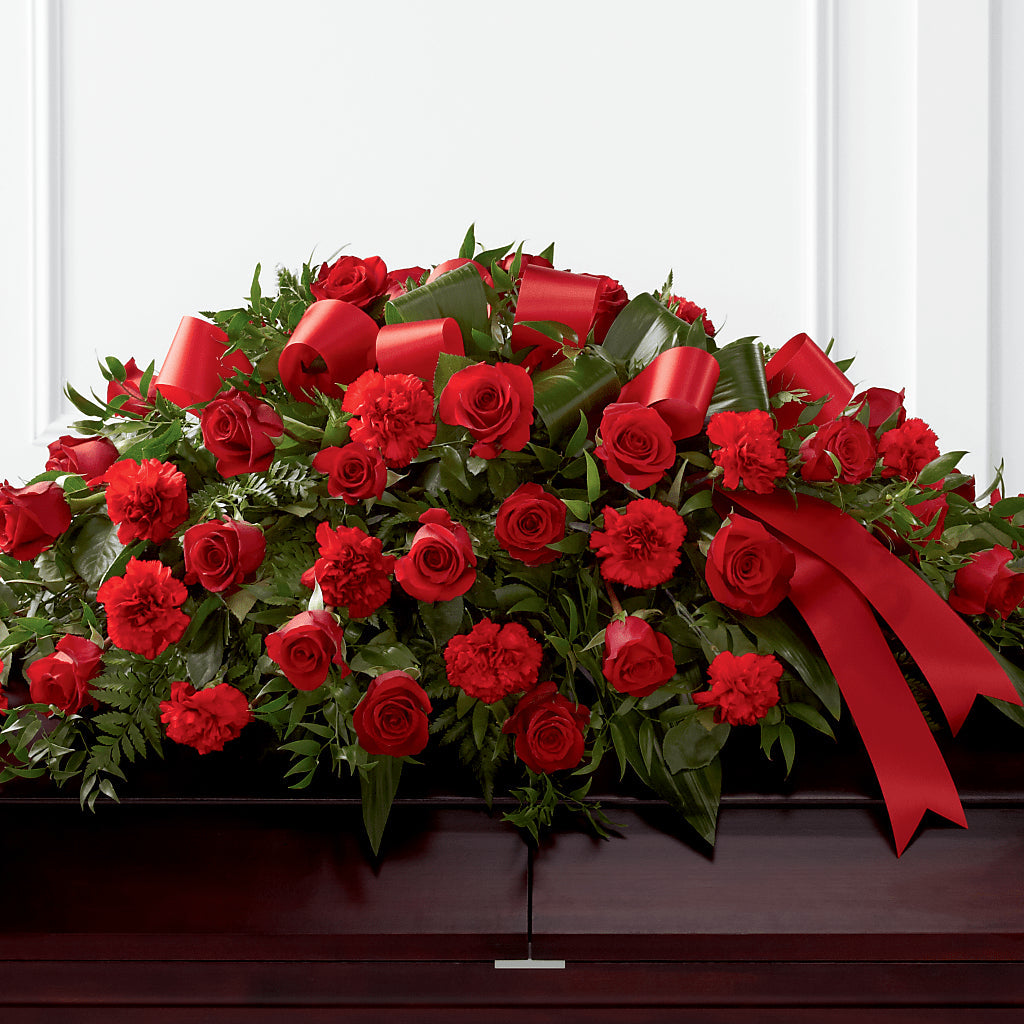 Tribute of Life Casket Spray – KENDRA'S FLORAL KREATIONS, Indianapolis IN