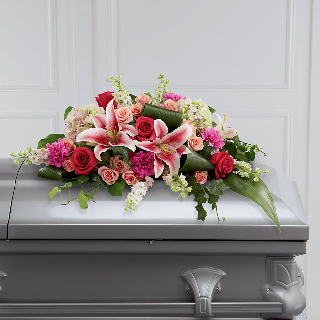 Splendid Grace Casket Spray – KENDRA'S FLORAL KREATIONS, Indianapolis IN