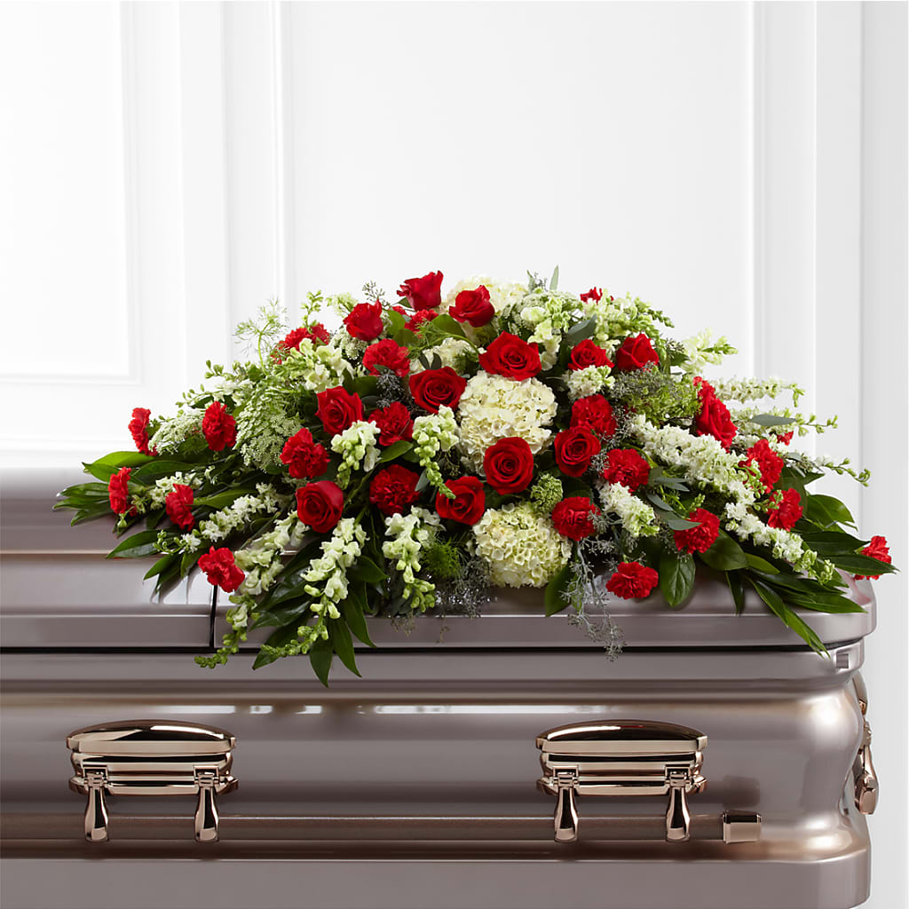 Sincerity Casket Spray – KENDRA'S FLORAL KREATIONS, Indianapolis IN