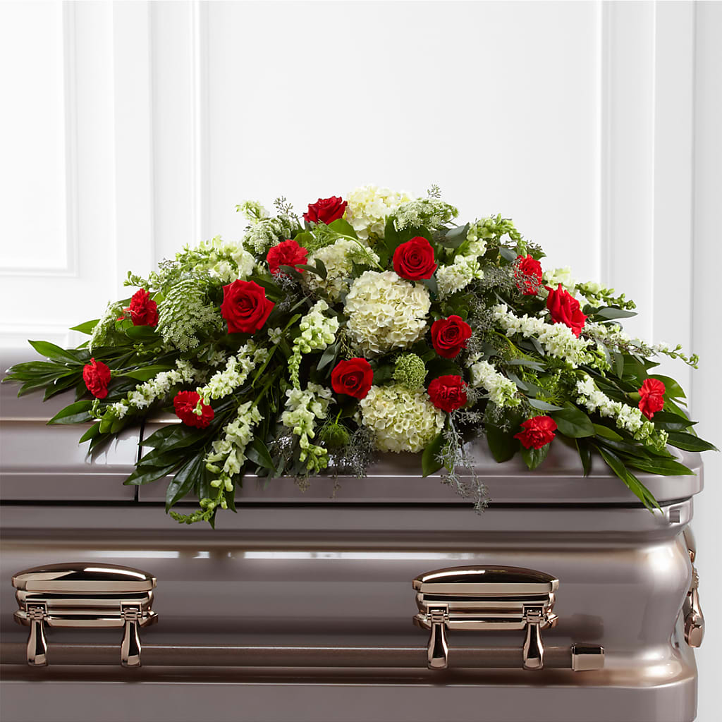 Sincerity Casket Spray – KENDRA'S FLORAL KREATIONS, Indianapolis IN