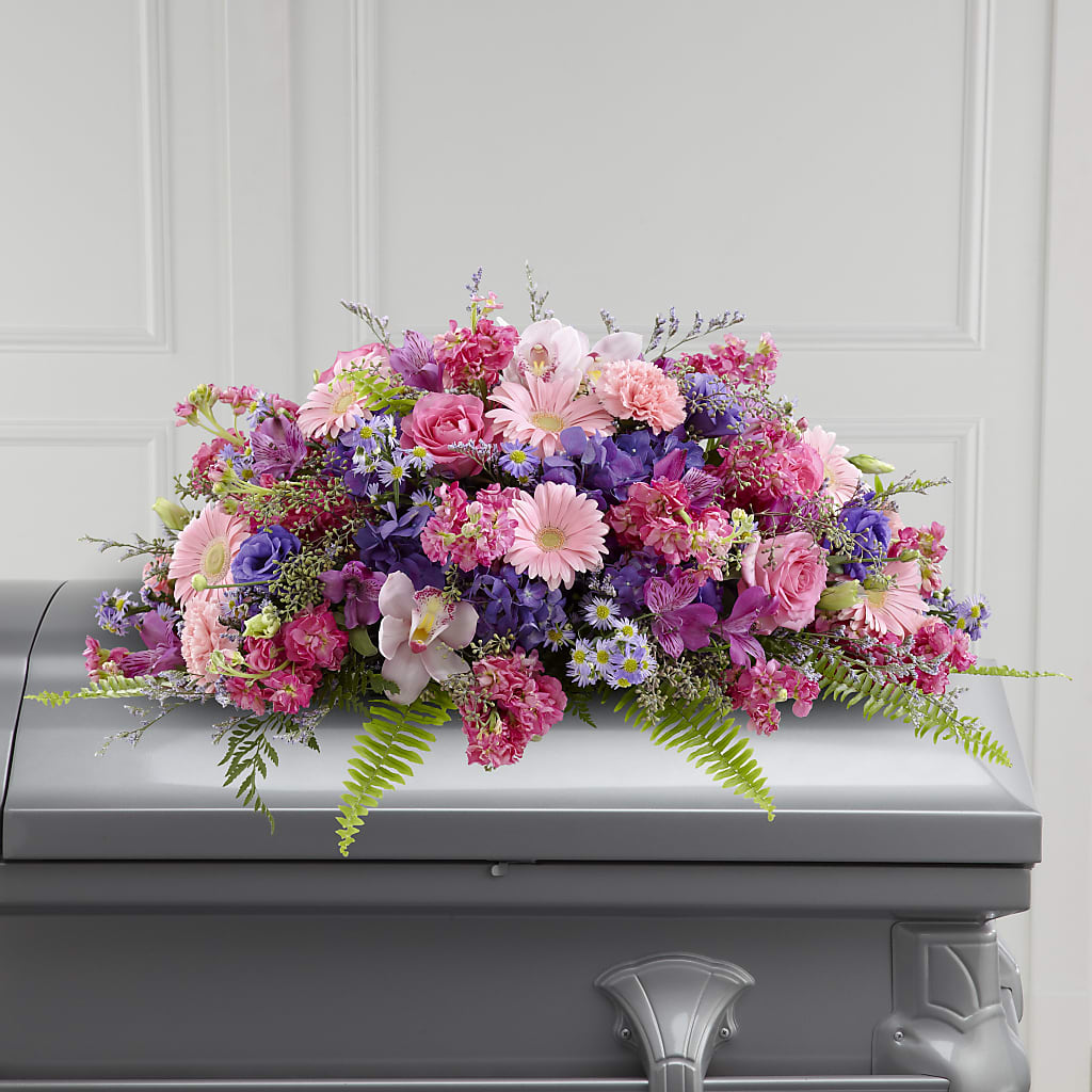 Glorious Garden Casket Spray – KENDRA'S FLORAL KREATIONS, Indianapolis IN