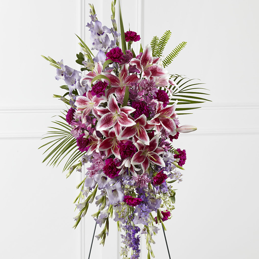 Tender Touch Standing Spray – KENDRA'S FLORAL KREATIONS, Indianapolis IN