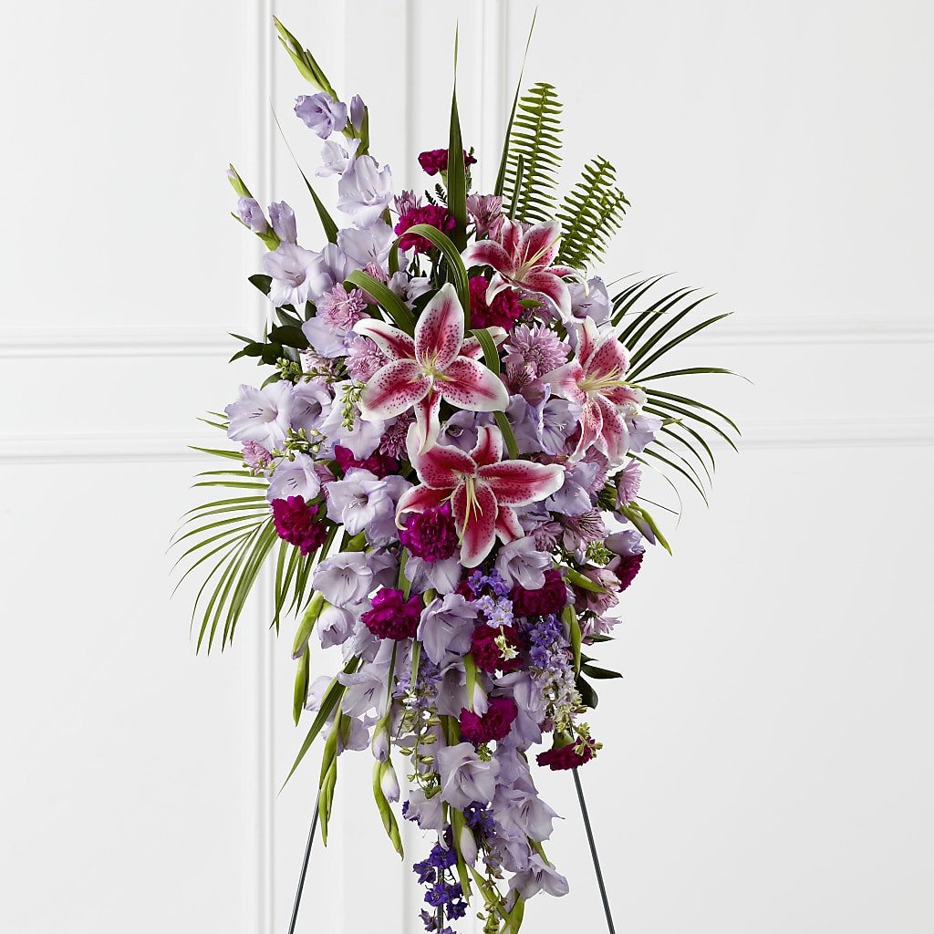 Tender Touch Standing Spray – KENDRA'S FLORAL KREATIONS, Indianapolis IN