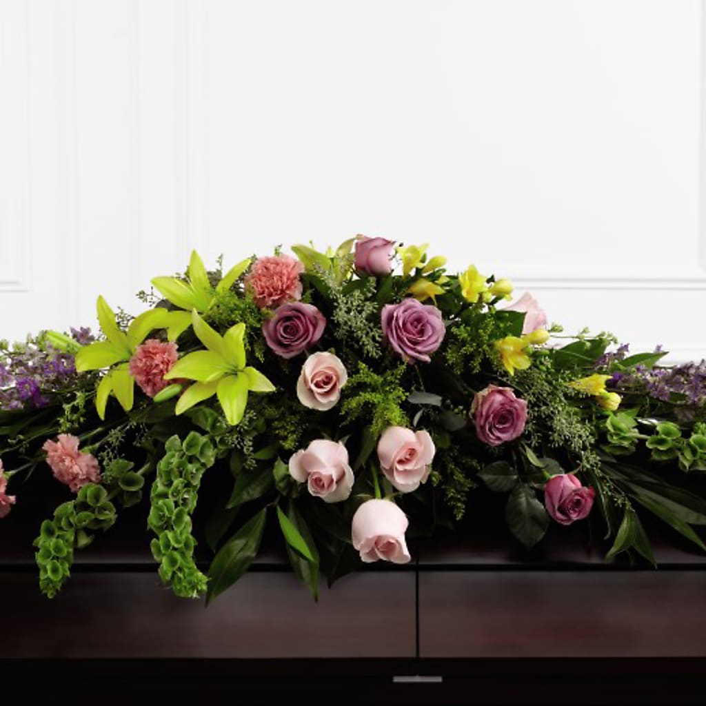 Forever Beloved Casket Spray – KENDRA'S FLORAL KREATIONS, Indianapolis IN