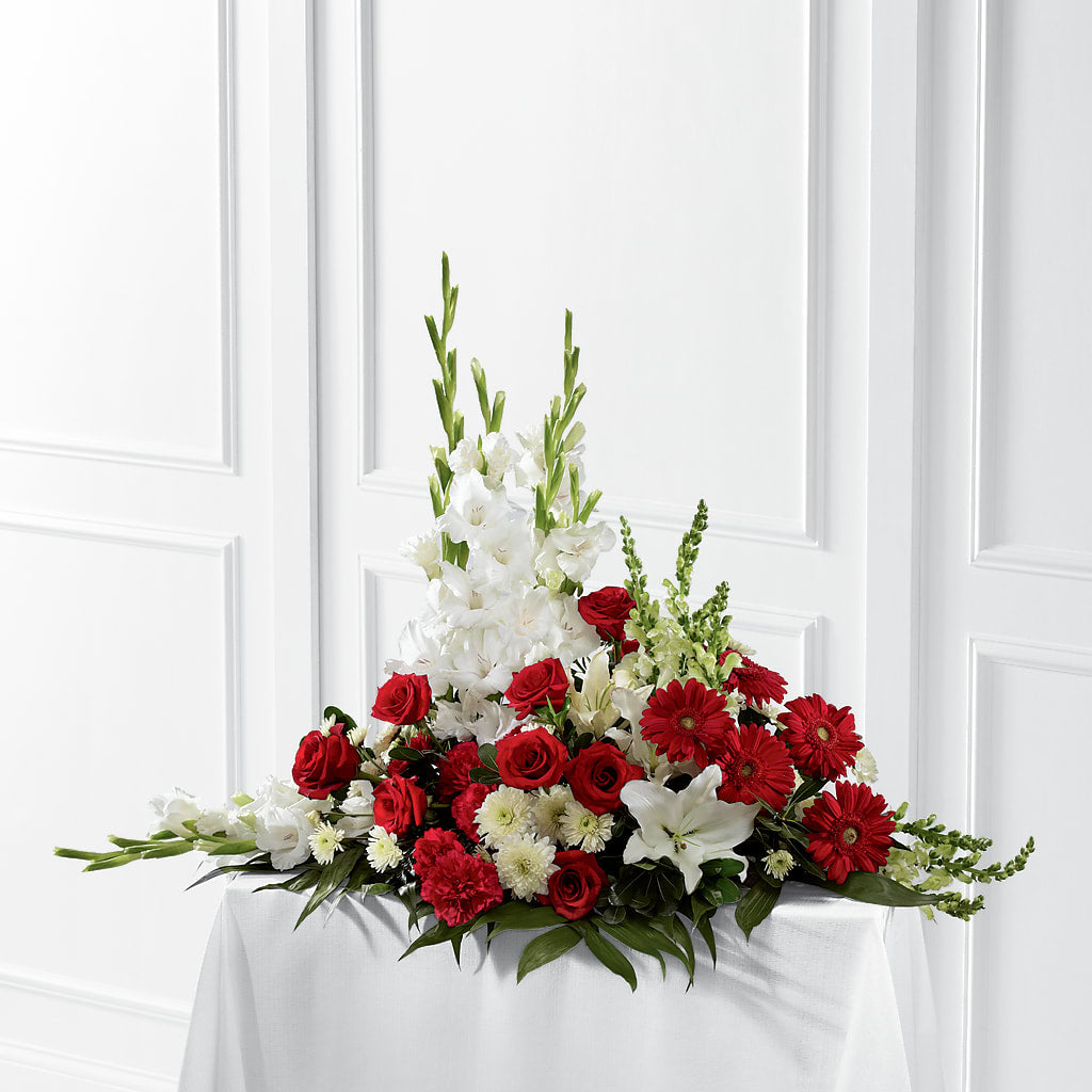 Crimson & White Arrangement – KENDRA'S FLORAL KREATIONS, Indianapolis IN