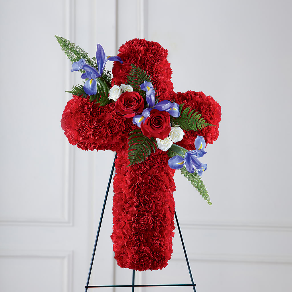 Faithful Hero Floral Cross – KENDRA'S FLORAL KREATIONS, Indianapolis IN