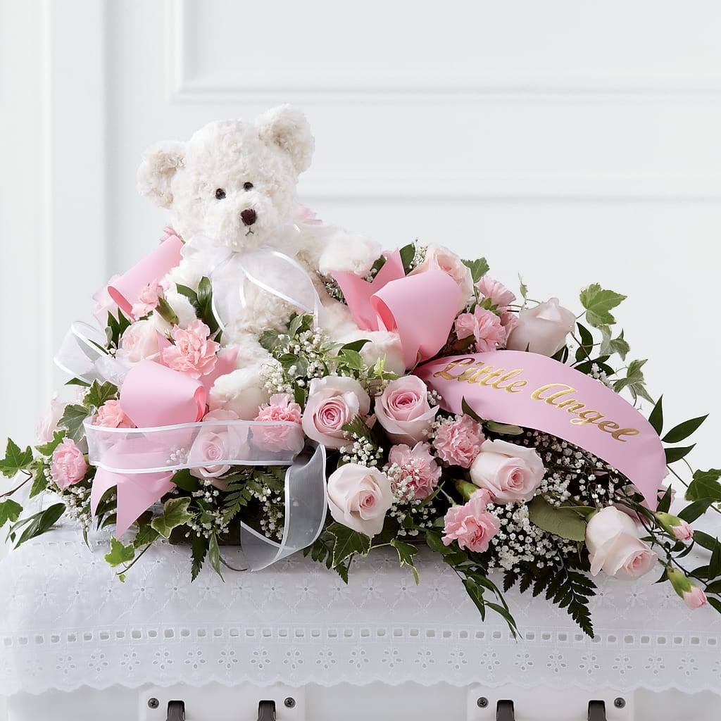 Touch of Sympathy Casket Spray – KENDRA'S FLORAL KREATIONS, Indianapolis IN