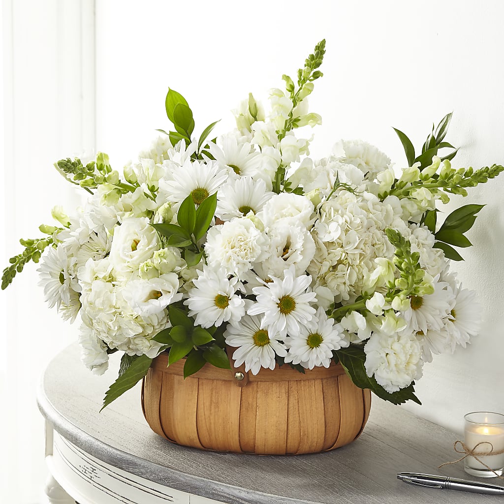 Pure Ivory Basket – KENDRA'S FLORAL KREATIONS, Indianapolis IN