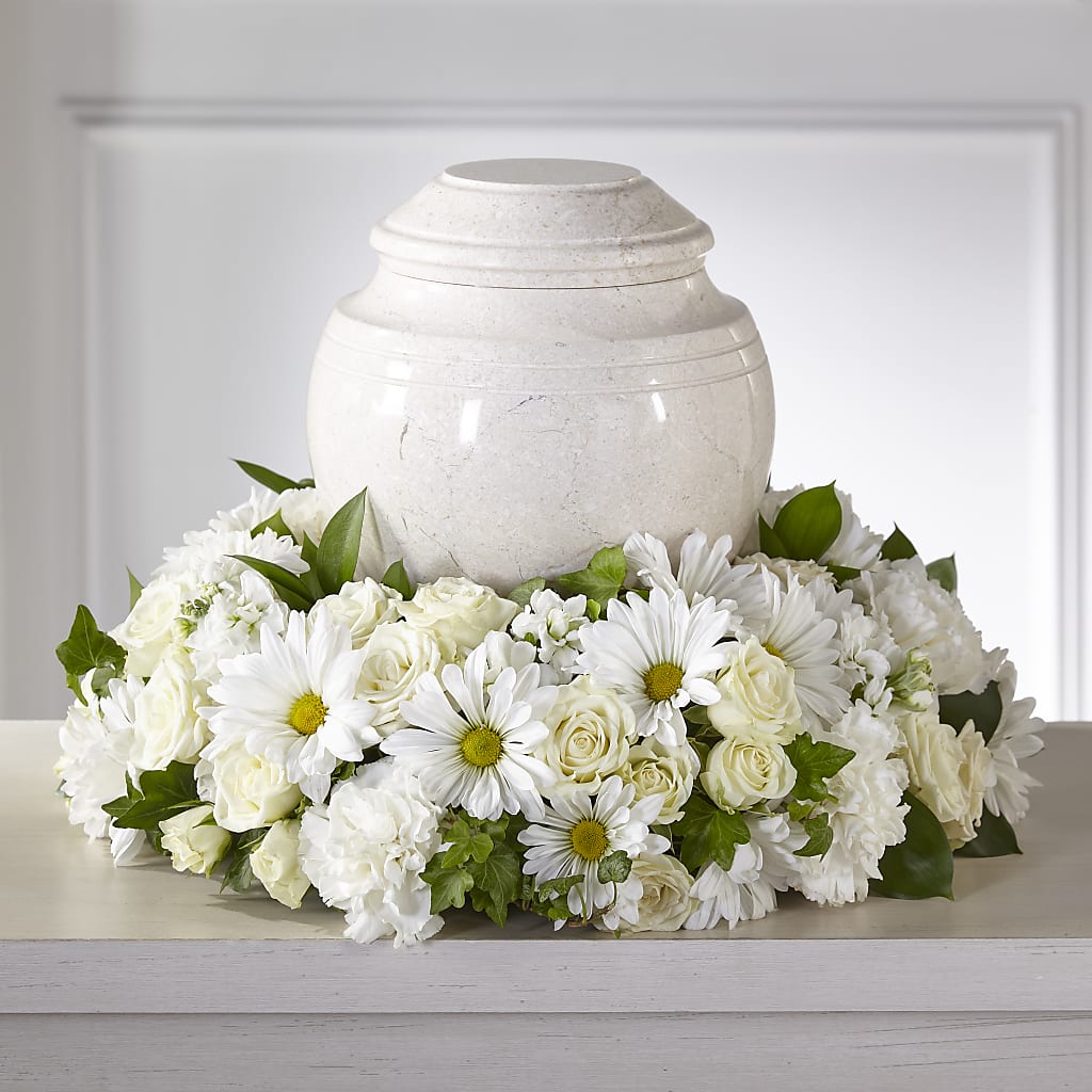 Ivory Gardens Cremation Adornment – KENDRA'S FLORAL KREATIONS, Indianapolis IN