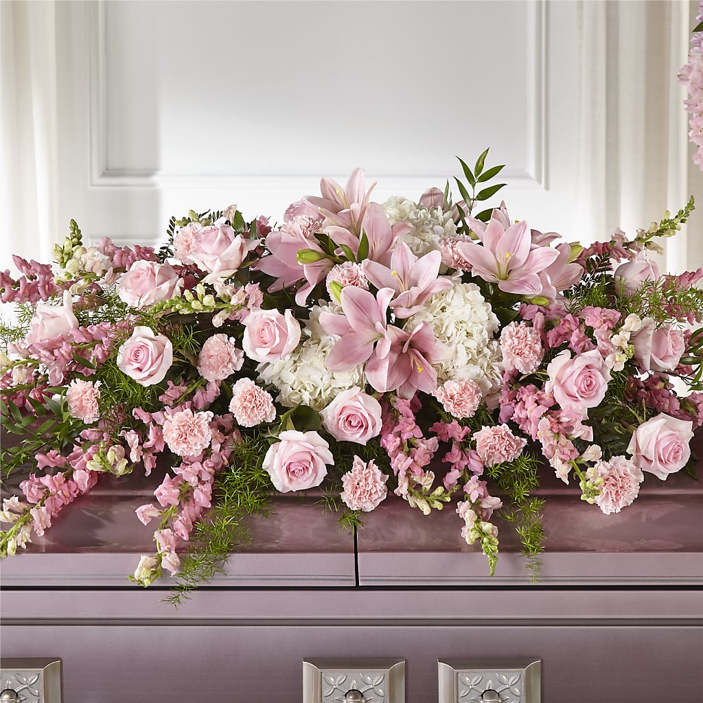 Life & Remembrance Casket Spray – KENDRA'S FLORAL KREATIONS, Indianapolis IN