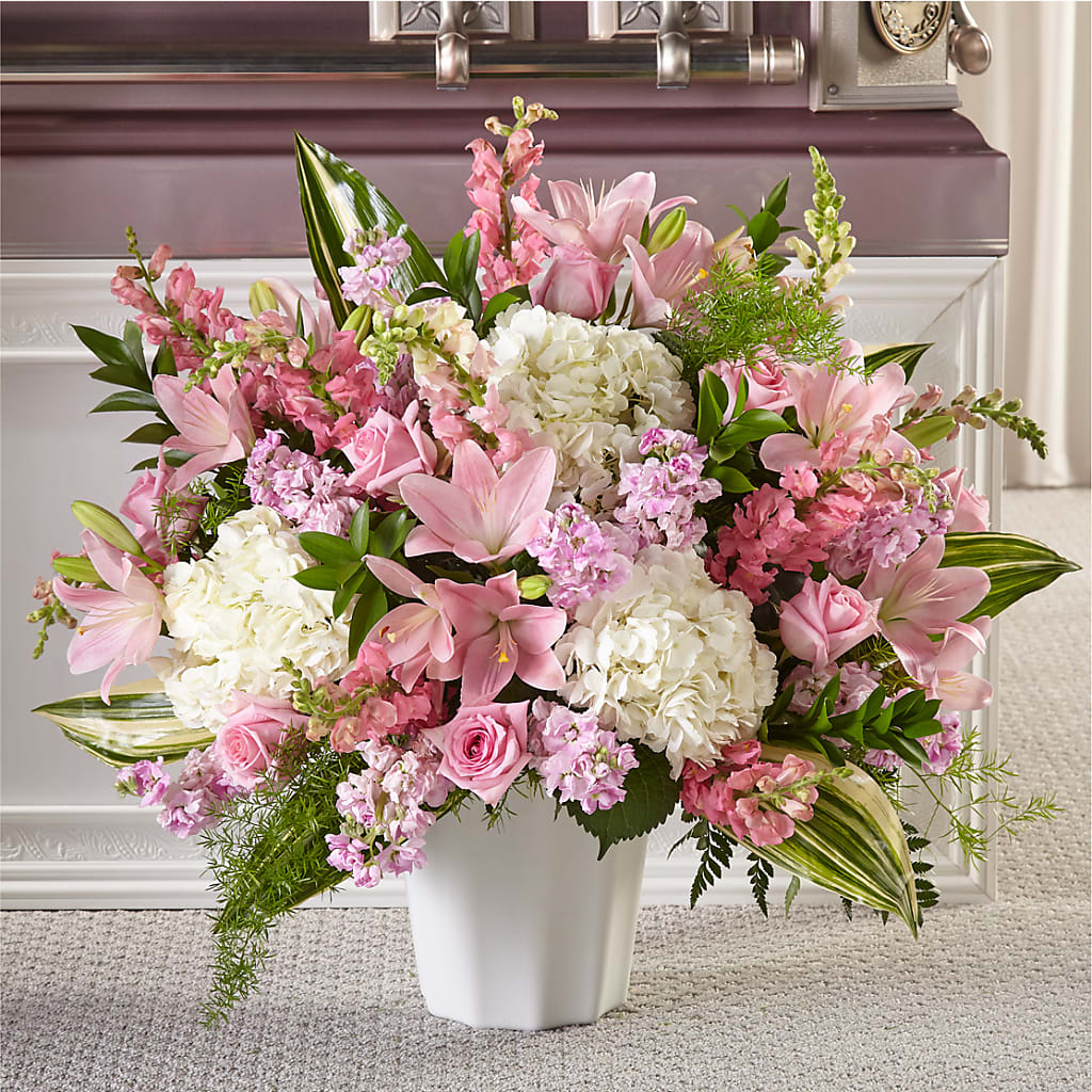 Simply Serene Floor Basket – KENDRA'S FLORAL KREATIONS, Indianapolis IN