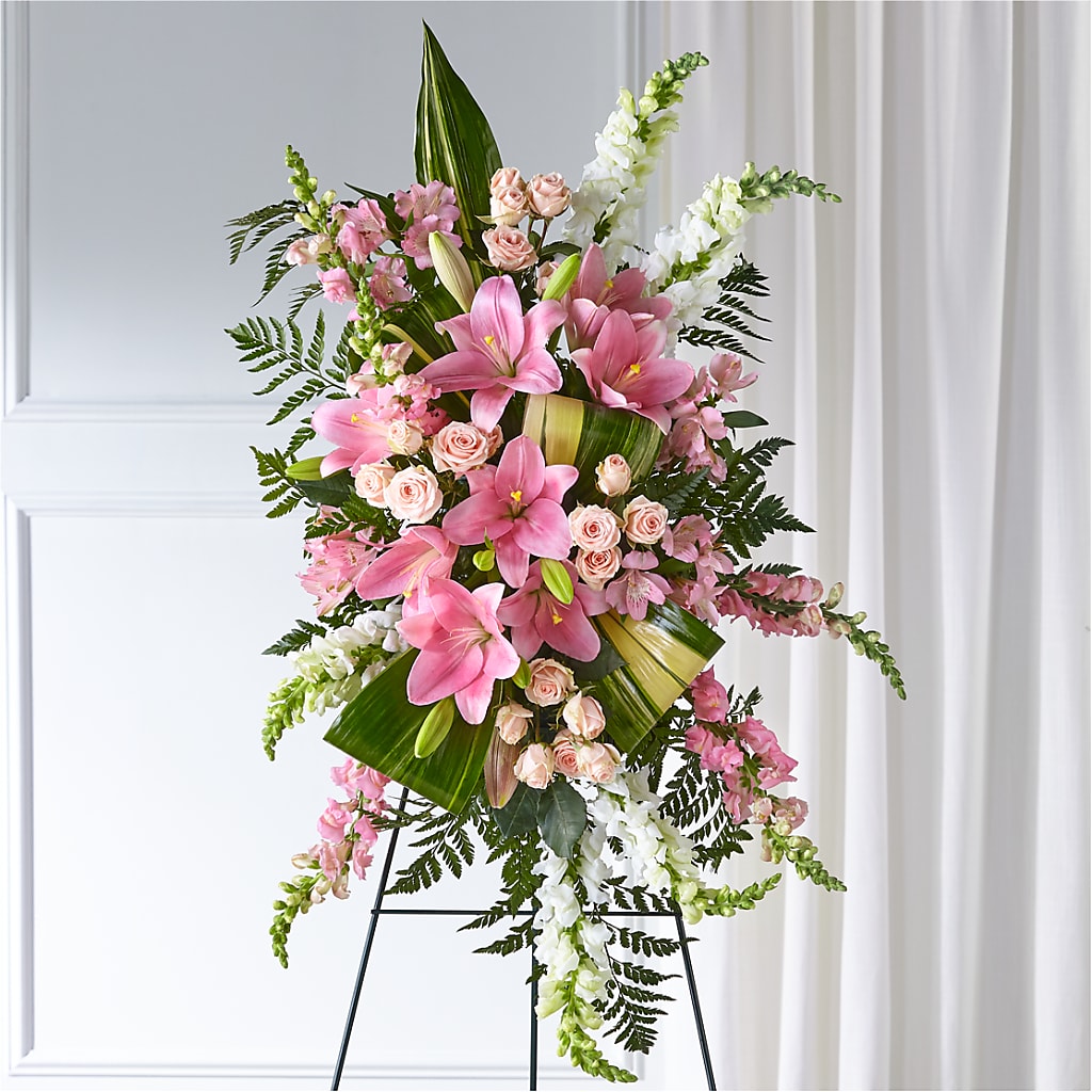 Elegant Embrace Standing Spray – KENDRA'S FLORAL KREATIONS, Indianapolis IN