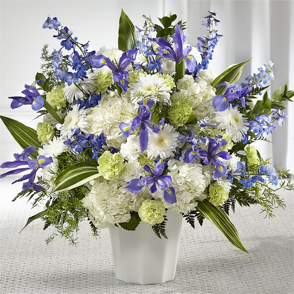 Soft Serenity Floor Basket – KENDRA'S FLORAL KREATIONS, Indianapolis IN