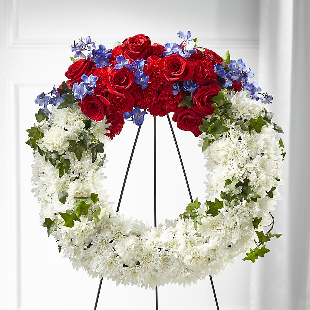 Patriotic Passion Wreath – KENDRA'S FLORAL KREATIONS, Indianapolis IN