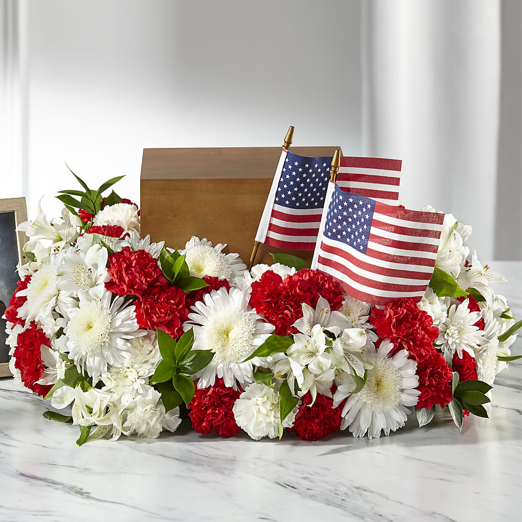 Spirit of Patriotism Cremation Adornment – KENDRA'S FLORAL KREATIONS, Indianapolis IN