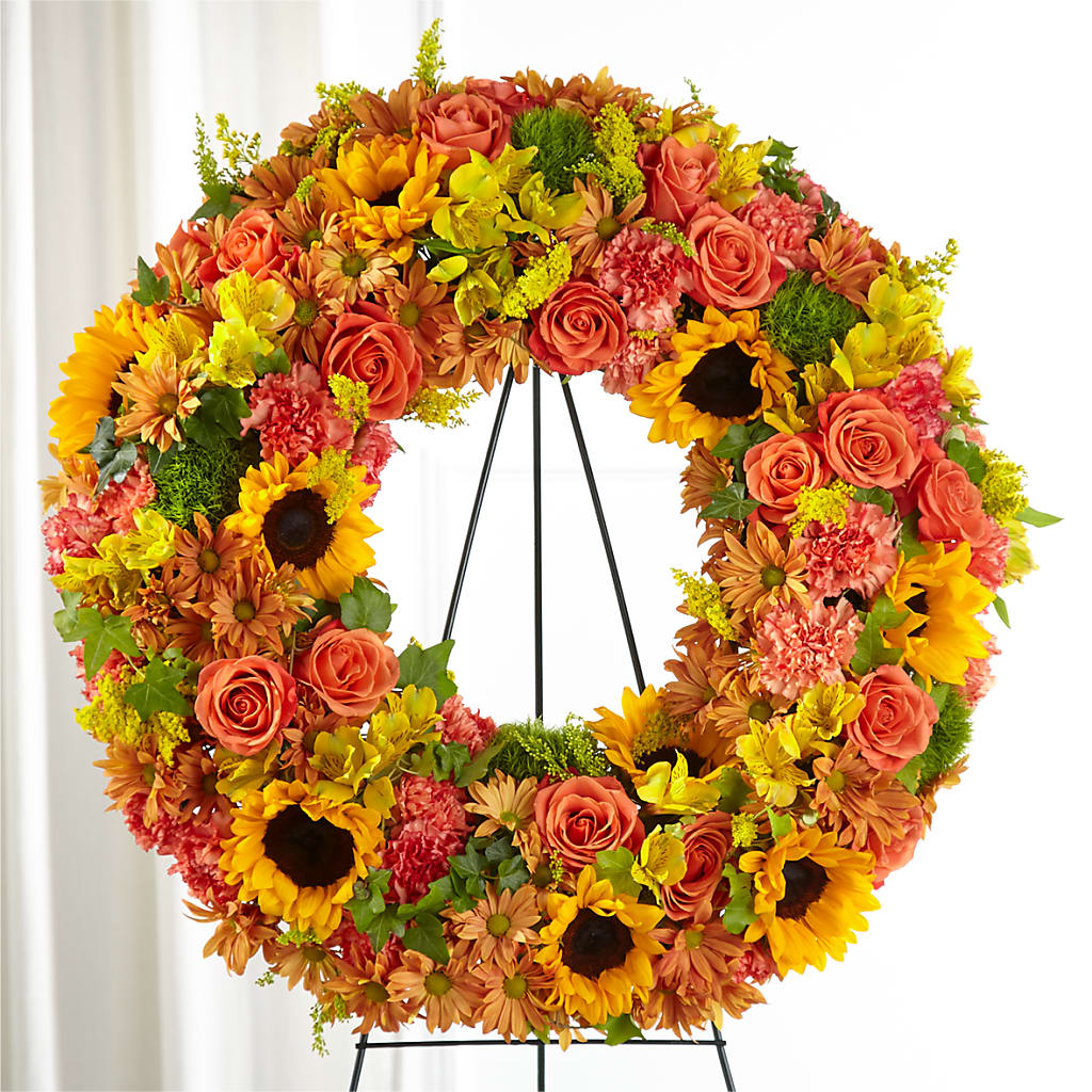 Autumnal Memories Wreath (Standard) – KENDRA'S FLORAL KREATIONS, Indianapolis IN