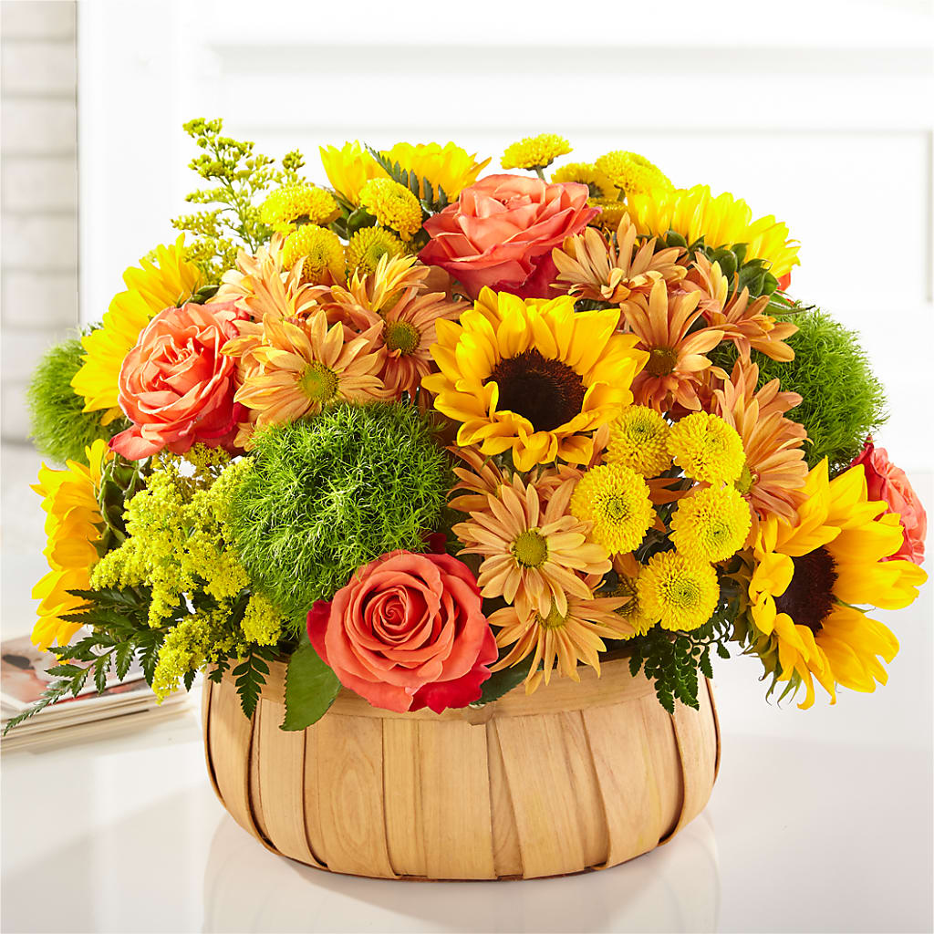 Harvest Sunflower Basket – KENDRA'S FLORAL KREATIONS, Indianapolis IN