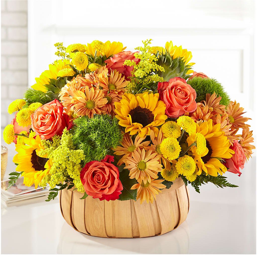 Harvest Sunflower Basket – KENDRA'S FLORAL KREATIONS, Indianapolis IN