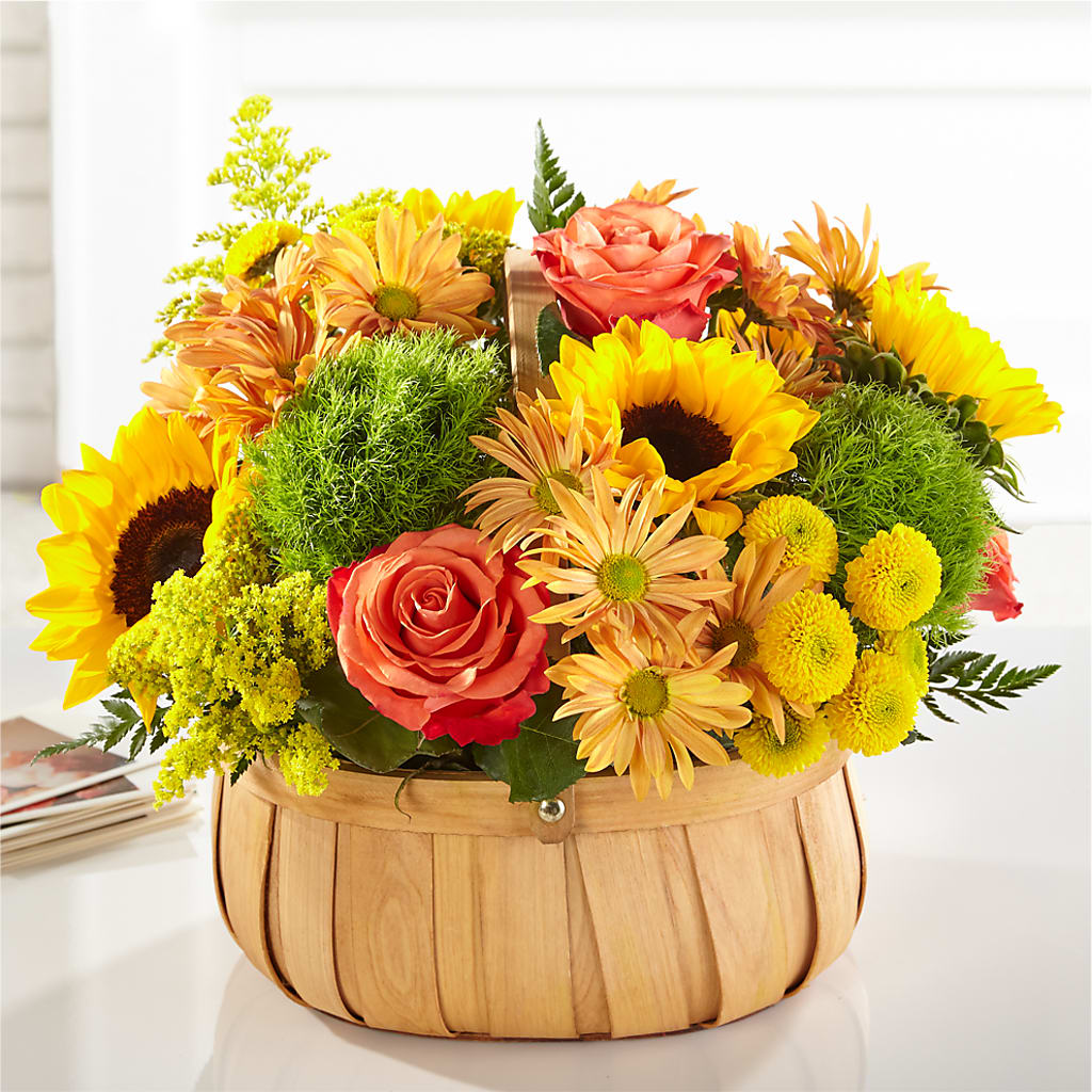 Harvest Sunflower Basket – KENDRA'S FLORAL KREATIONS, Indianapolis IN