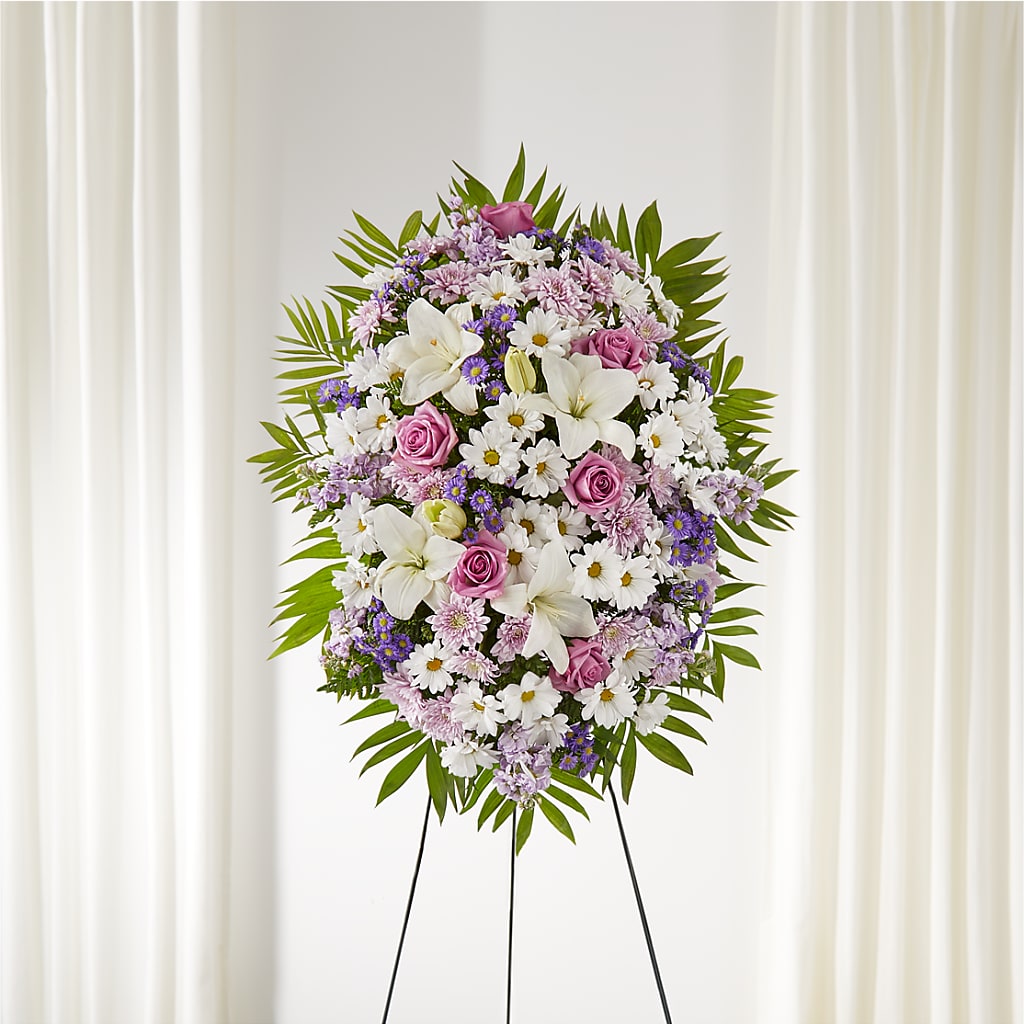 Surrounded by Love Standing Spray – KENDRA'S FLORAL KREATIONS, Indianapolis IN
