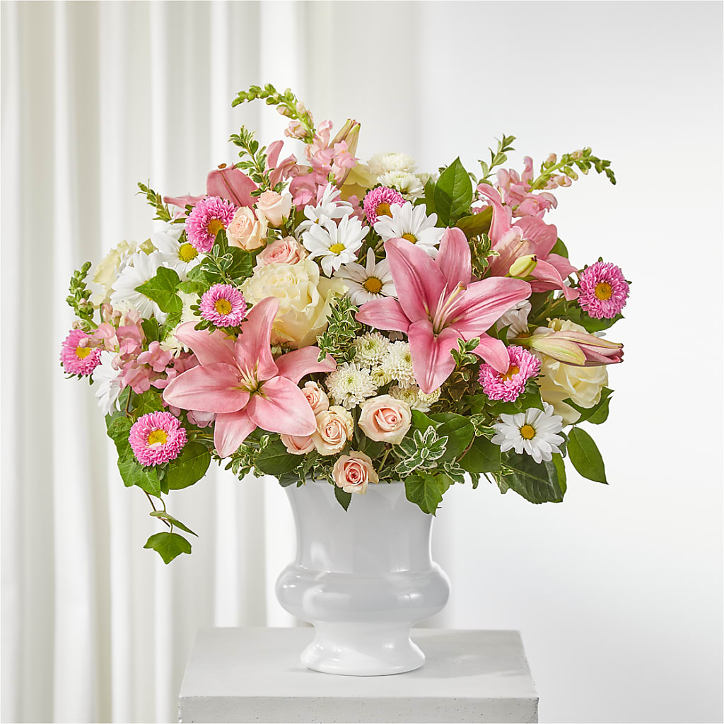 Empathetic Blooms Urn Arrangement – KENDRA'S FLORAL KREATIONS, Indianapolis IN