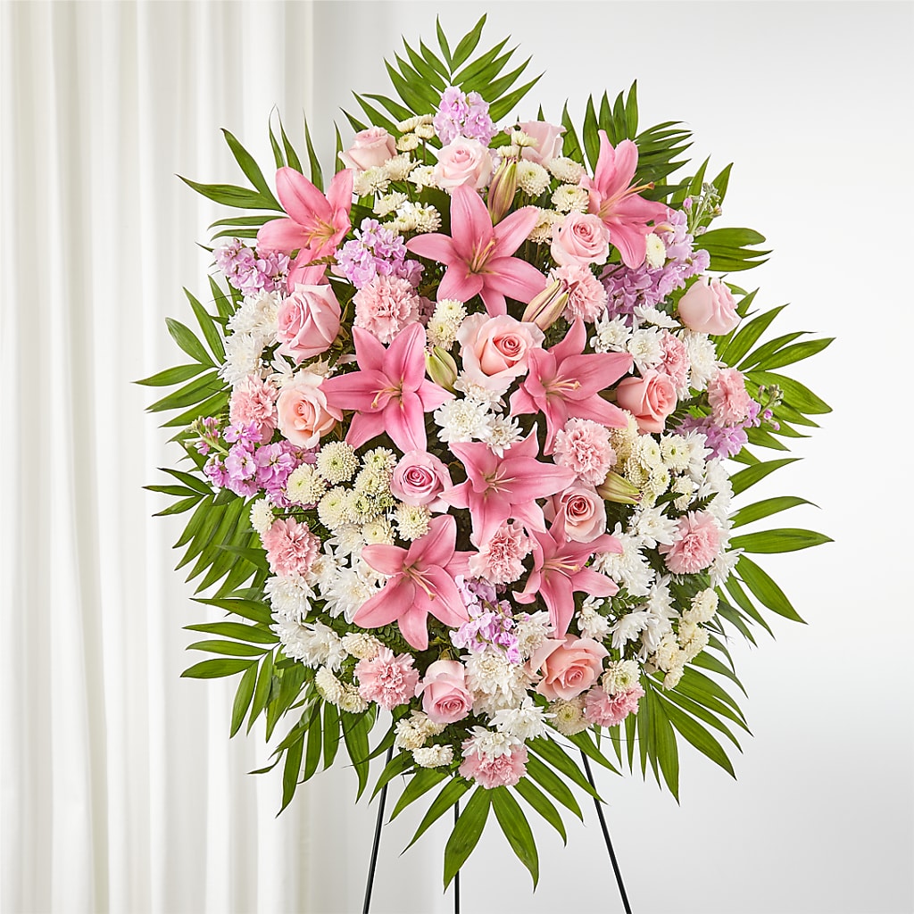 Offering Solace Standing Spray – KENDRA'S FLORAL KREATIONS, Indianapolis IN