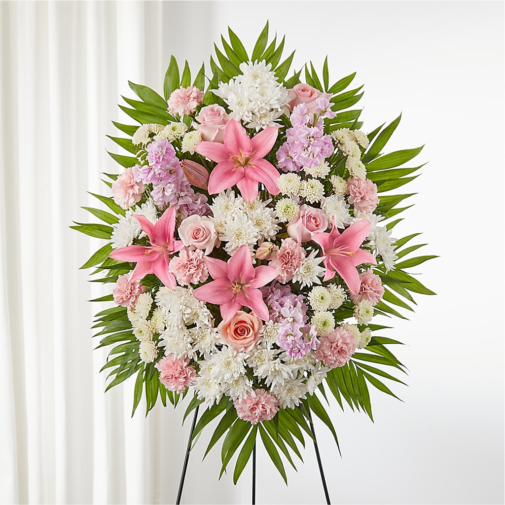 Offering Solace Standing Spray – KENDRA'S FLORAL KREATIONS, Indianapolis IN