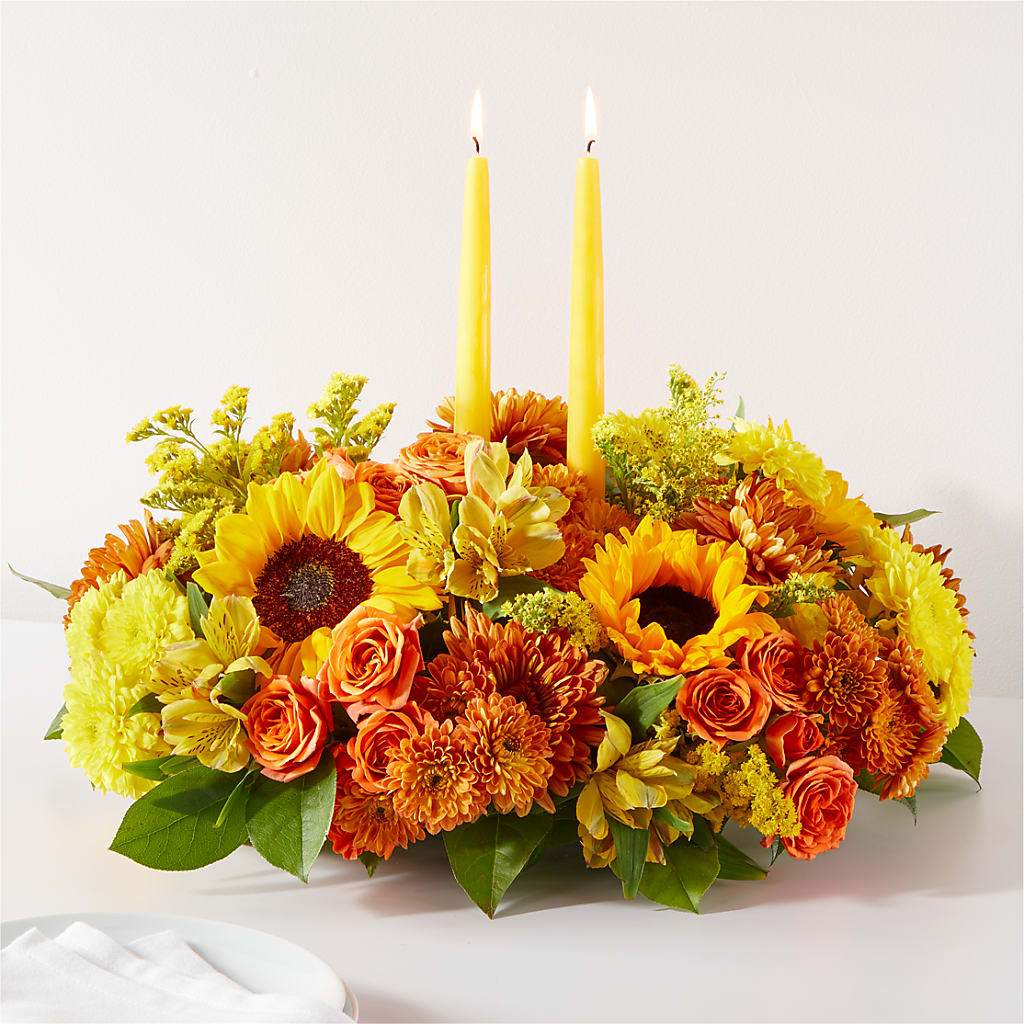 Autumn Harmony Centerpiece – KENDRA'S FLORAL KREATIONS, Indianapolis IN