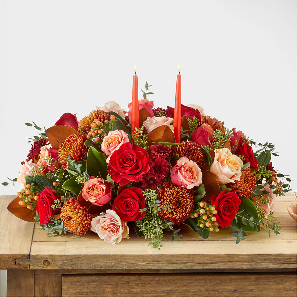 Gather Near Centerpiece – KENDRA'S FLORAL KREATIONS, Indianapolis IN