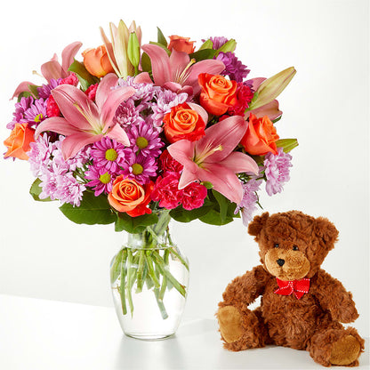 One and Only Bouquet and Bear Bundle – KENDRA'S FLORAL KREATIONS, Indianapolis IN