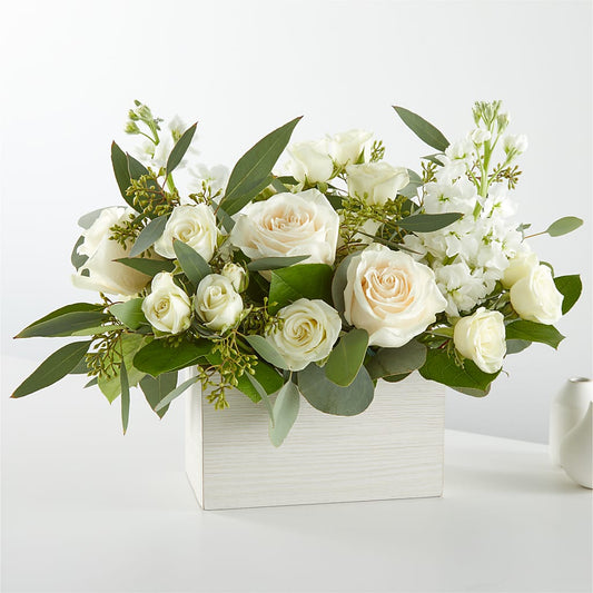 Fresh Linen Box Bouquet – KENDRA'S FLORAL KREATIONS, Indianapolis IN