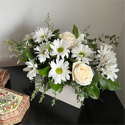 Fresh Linen Box Bouquet – KENDRA'S FLORAL KREATIONS, Indianapolis IN