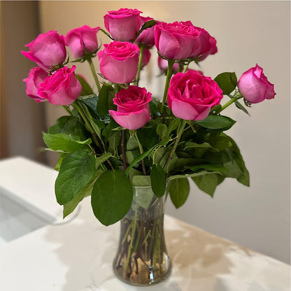 Long Stem Pink Rose Bouquet – KENDRA'S FLORAL KREATIONS, Indianapolis IN