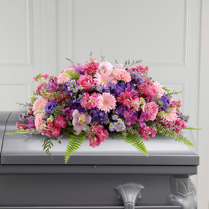 Glorious Garden Casket Spray – KENDRA'S FLORAL KREATIONS, Indianapolis IN