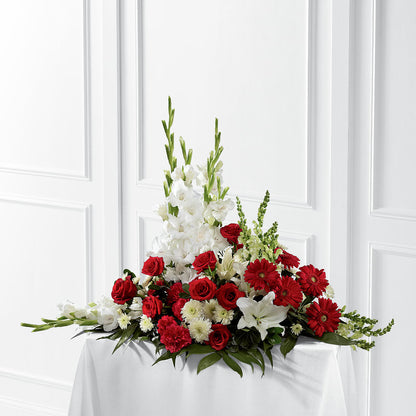 Crimson & White Arrangement – KENDRA'S FLORAL KREATIONS, Indianapolis IN