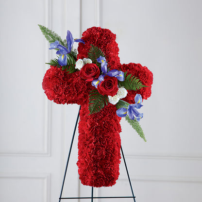 Faithful Hero Floral Cross – KENDRA'S FLORAL KREATIONS, Indianapolis IN