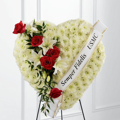 Heartfelt Hero Standing Heart – KENDRA'S FLORAL KREATIONS, Indianapolis IN