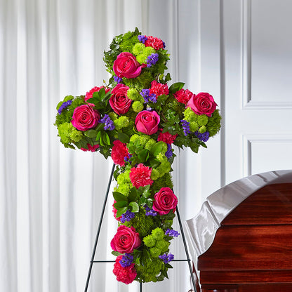 Tribute Rose Floral Cross – KENDRA'S FLORAL KREATIONS, Indianapolis IN