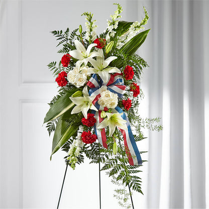 Stars of Life Standing Spray – KENDRA'S FLORAL KREATIONS, Indianapolis IN