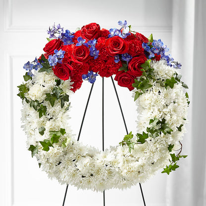 Patriotic Passion Wreath – KENDRA'S FLORAL KREATIONS, Indianapolis IN