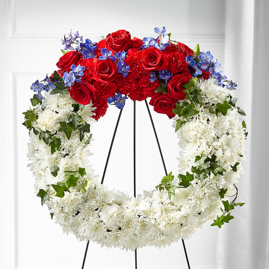 Patriotic Passion Wreath – KENDRA'S FLORAL KREATIONS, Indianapolis IN