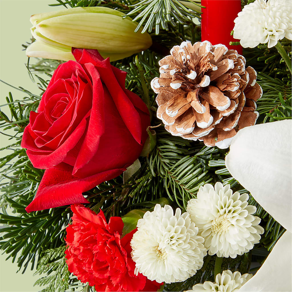 Seasonal Festivities Centerpiece – KENDRA'S FLORAL KREATIONS, Indianapolis IN