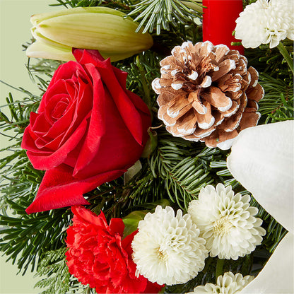 Seasonal Festivities Centerpiece – KENDRA'S FLORAL KREATIONS, Indianapolis IN