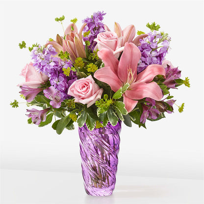 Precious Petals Bouquet with Luxe Swirl Vase – KENDRA'S FLORAL KREATIONS, Indianapolis IN