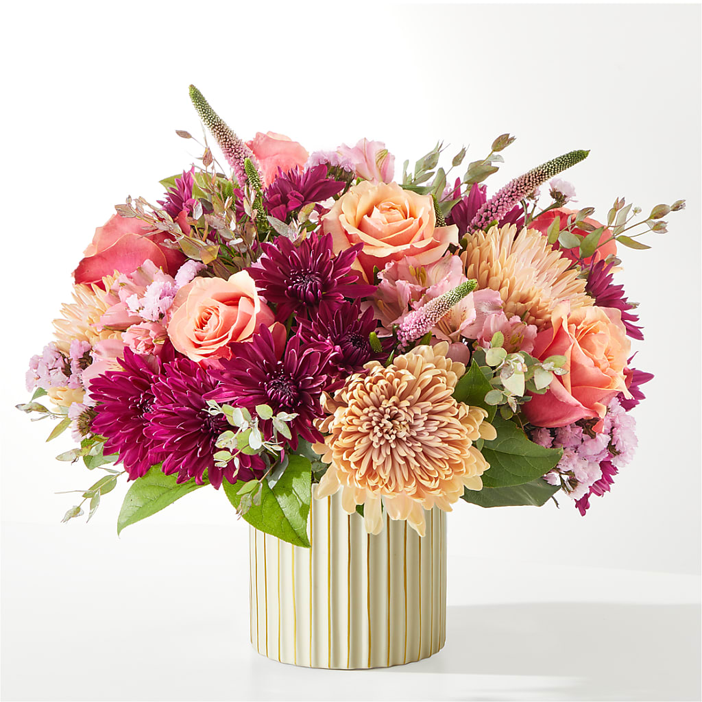 Berry Cobbler Bouquet with Ivory Vase – KENDRA'S FLORAL KREATIONS, Indianapolis IN