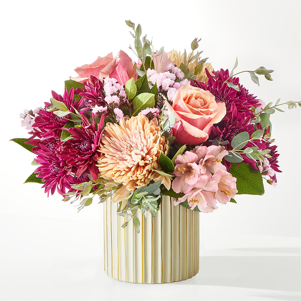Berry Cobbler Bouquet with Ivory Vase – KENDRA'S FLORAL KREATIONS, Indianapolis IN