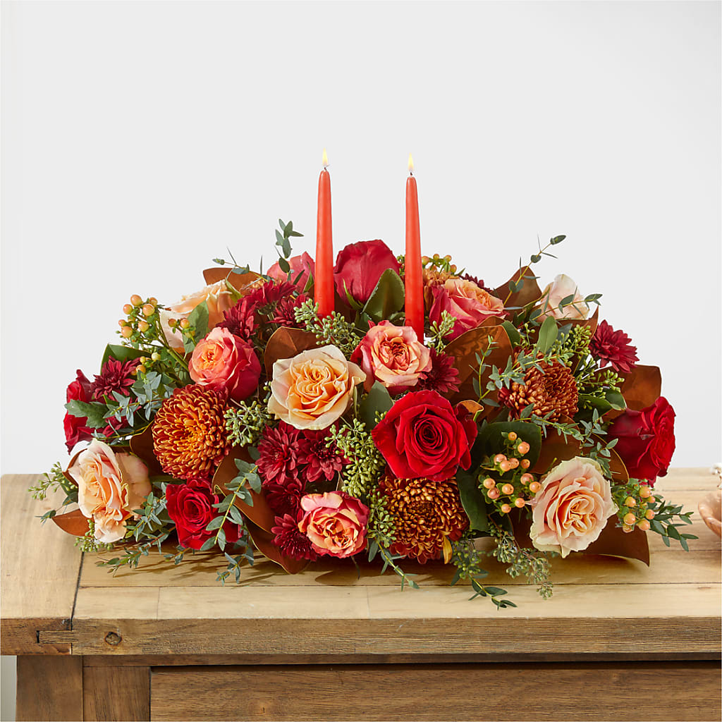 Gather Near Centerpiece – KENDRA'S FLORAL KREATIONS, Indianapolis IN