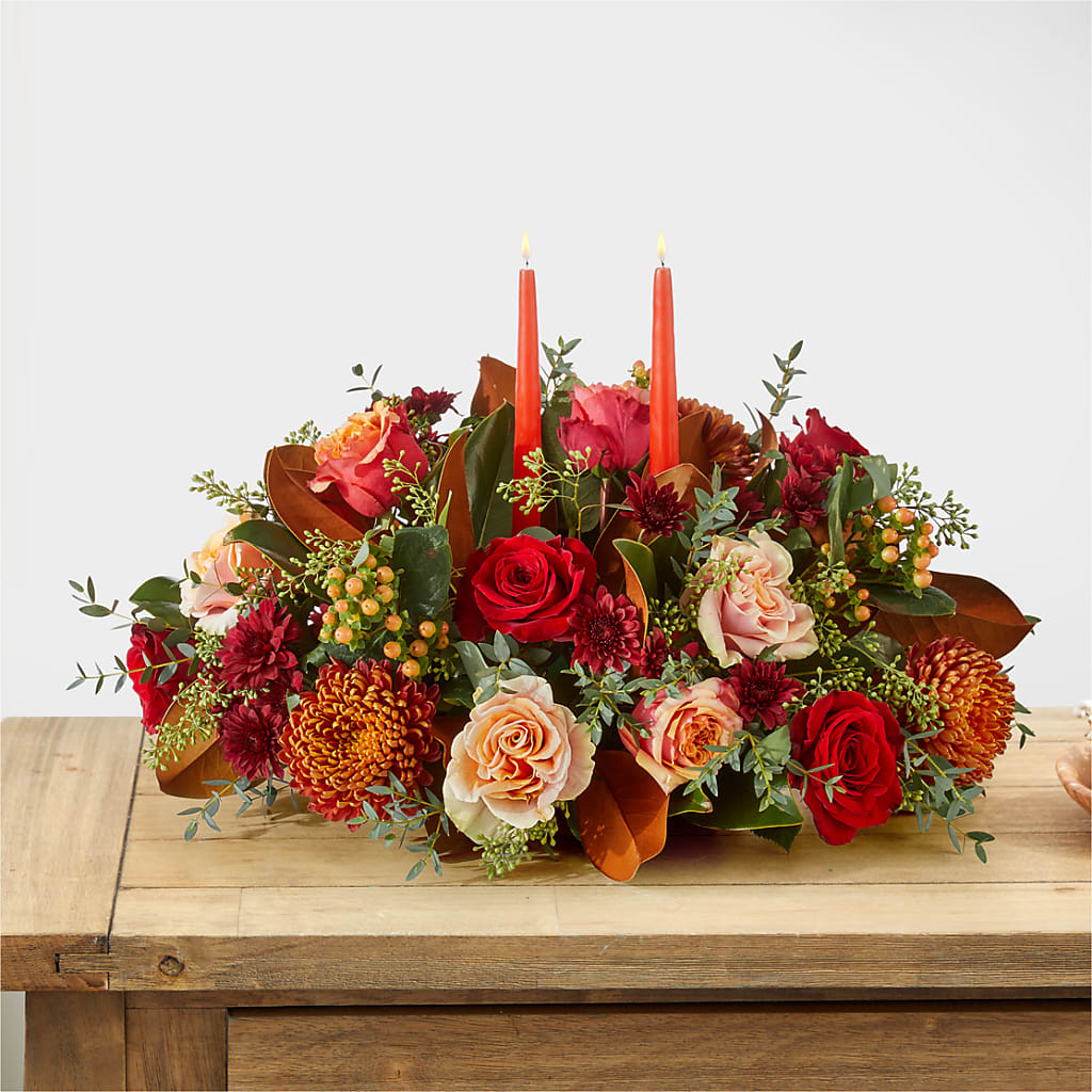 Gather Near Centerpiece – KENDRA'S FLORAL KREATIONS, Indianapolis IN